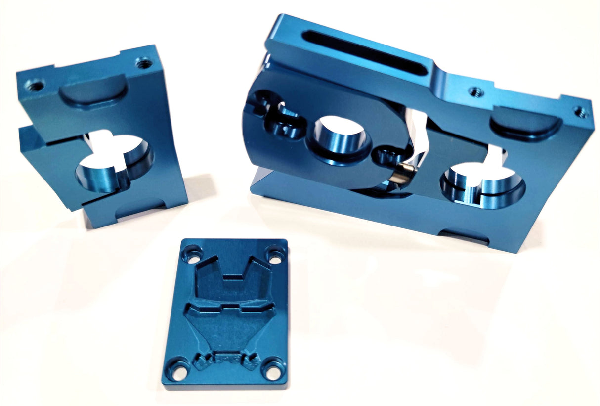 IronManRc Arrma Candy Blue Soporte de motor deslizante de 25 mm y 30 mm