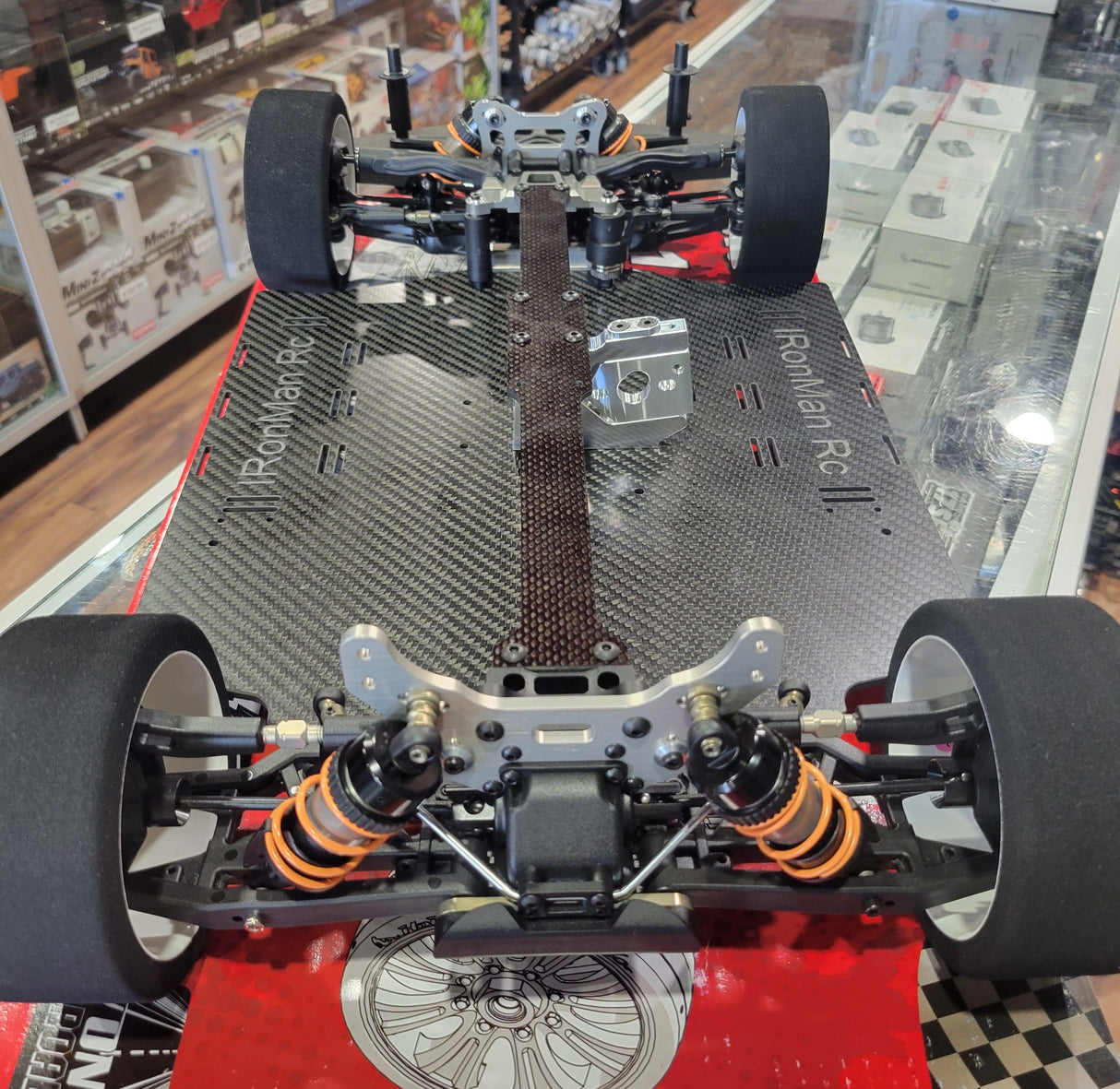 IRonManRc Hobao VTE2 1/7 châssis en fibre de carbone 4mm * BEAST *