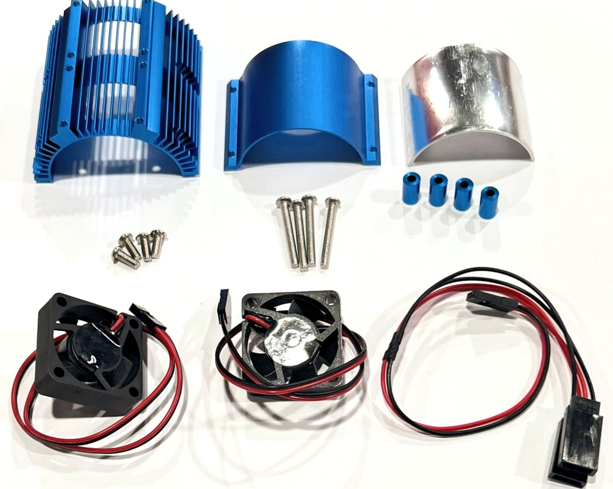 Ventilateurs haute vitesse IRonManRc TWIN avec dissipateur thermique pour moteurs 1/8