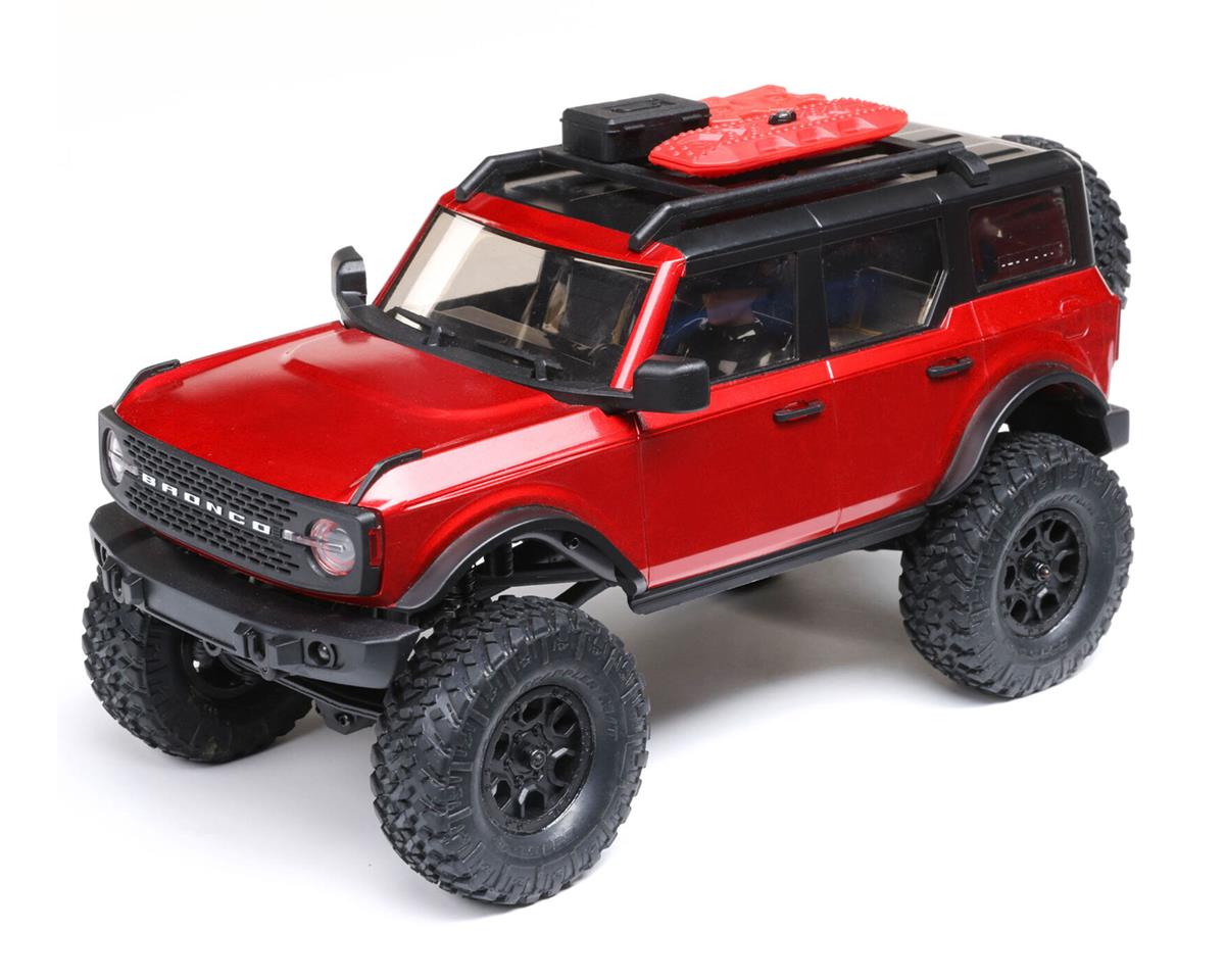 Axial SCX24 2021 Ford Bronco Hard Body 1/24 4WD RTR Scale Mini Crawler (Red) w/2