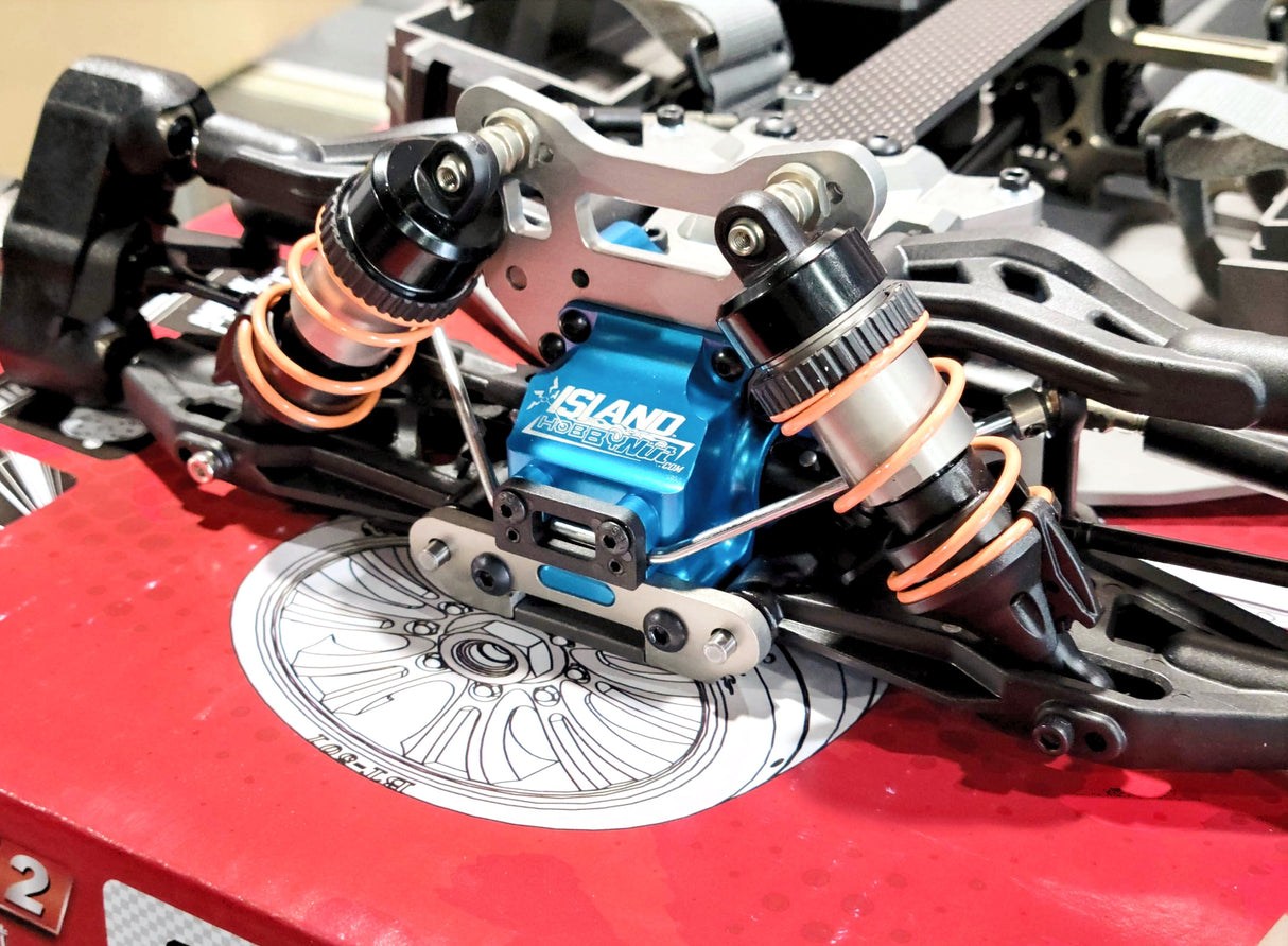 IronManRc HOBAO VTE2 *AVANT SEULEMENT* Boîtier de boîte de vitesses en aluminium BLEU