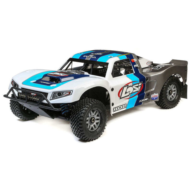 LOSI LOS05014V2T1 5T 1/5 5IVE-T 2.0 4WD Truck Gas BND, gris/bleu/blanc