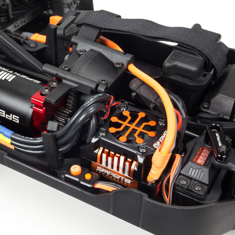 ARRMA ARA8606V5 1/8 TYPHON 6S V5 4WD BLX Buggy avec Spektrum Firma RTR, Noir