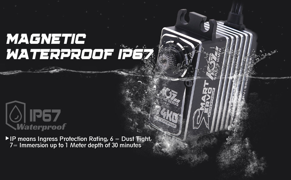 AGFRC Metal-Gear Servomotor resistente al agua de alto par - 74 KG