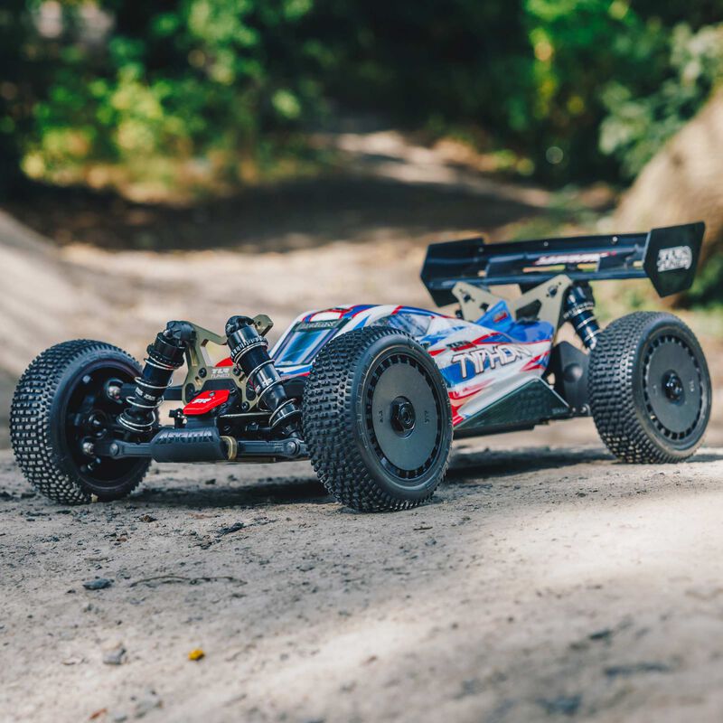 ARRMA ARA8406 1/8 TLR Tuned TYPHON 6S 4WD BLX Buggy RTR Rojo Azul