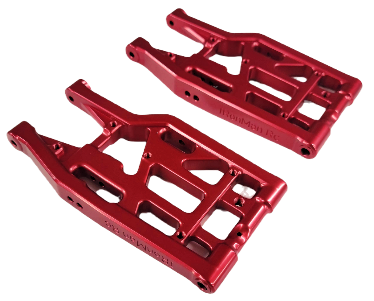 IRonManRc Hobao Vte2 Bras triangulaires inférieurs arrière en aluminium * CANDY RED *