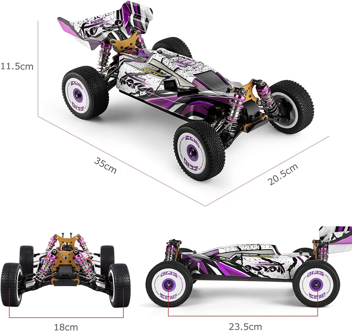 WL Toys 124019 RC Car RTR 1/12 Escala 2.4GHz Coche de Control Remoto 4WD