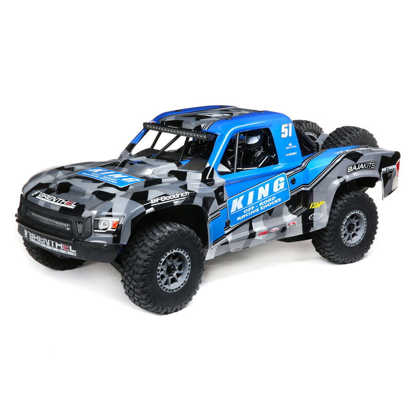 LOSI LOS05021T2 1/6 Super Baja Rey 2.0 4WD Camión del desierto sin escobillas RTR, King Shoc