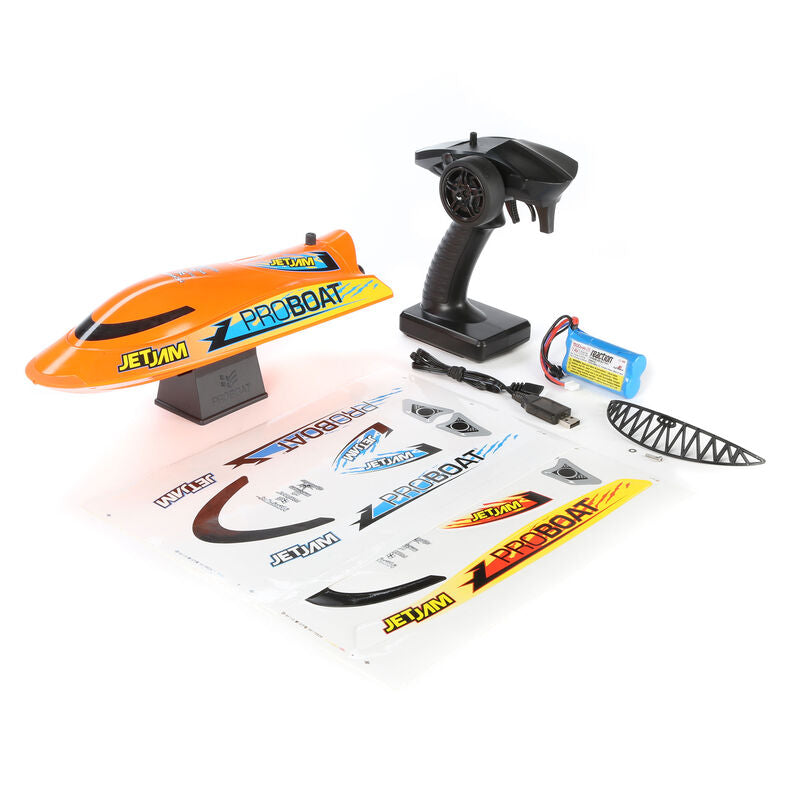 PROBOAT PRB08031V2T1 Jet Jam 12" Pool Racer Brushed RTR, Orange