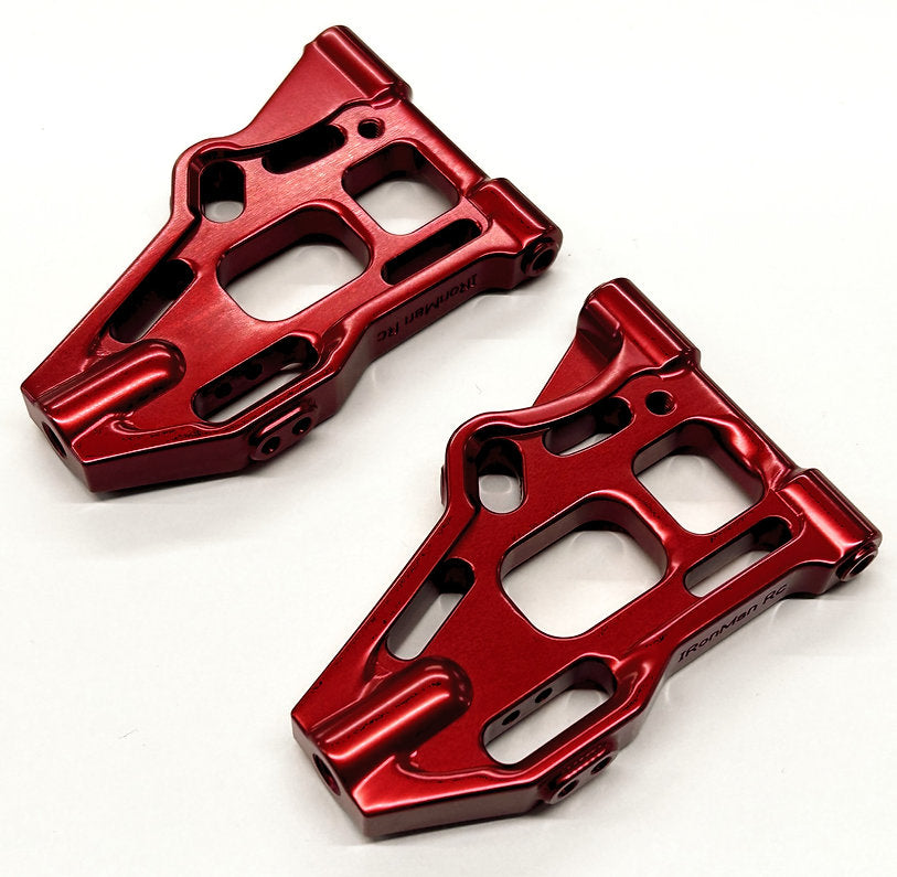 IronManRc Hobao Vte2 Brazos en A inferiores delanteros de aluminio * ROJO CANDY *