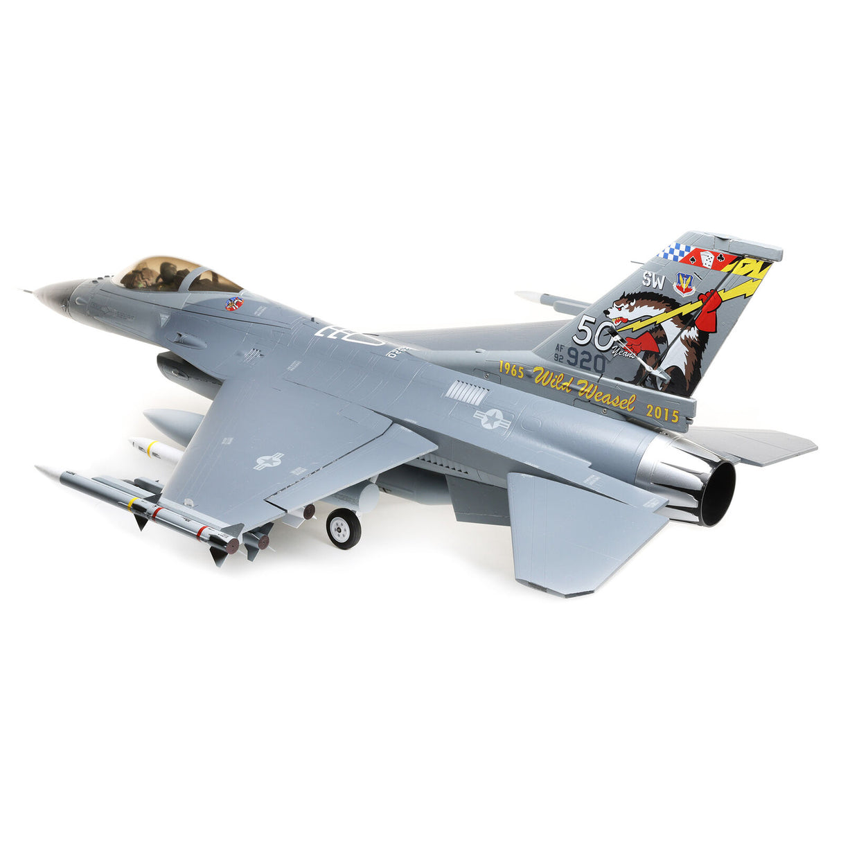 E-FLITE EFL87850 F-16 Falcon 80 mm EDF Jet Smart BNF Basic avec SAFE Select