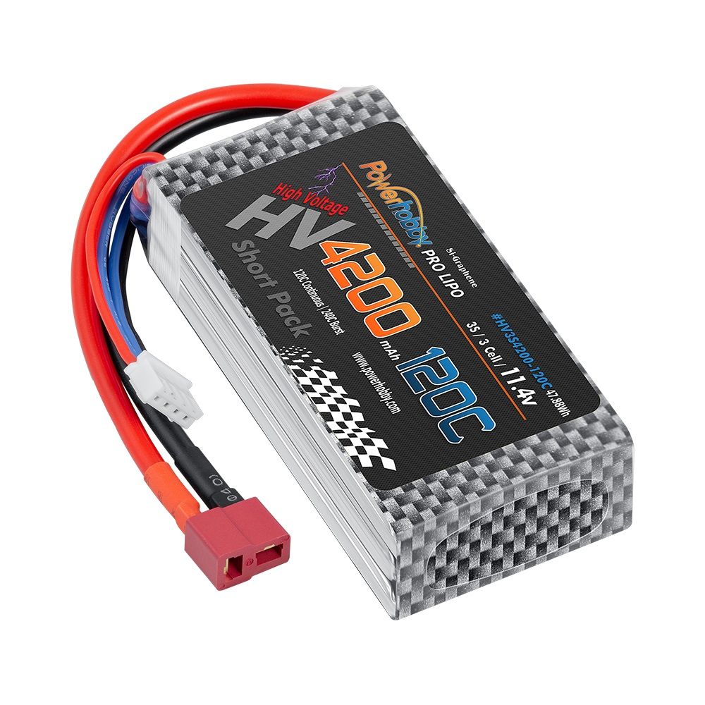 Powerhobby 3s 11.4V 4200mah 120c Graphne + HV Lipo Battery w Deans plugs