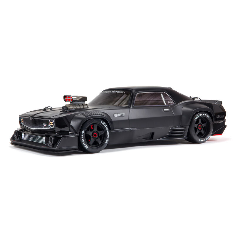 ARRMA ARA7617V2T1 1/7 FELONY 6S BLX Street Bash Todoterreno Muscle Car RTR Negro