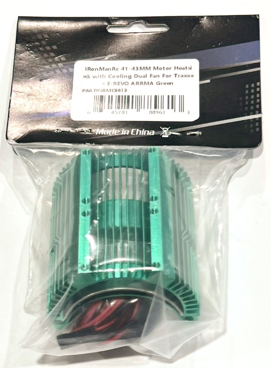 Ventilateurs haute vitesse IRonManRc TWIN avec dissipateur thermique pour moteurs 1/8