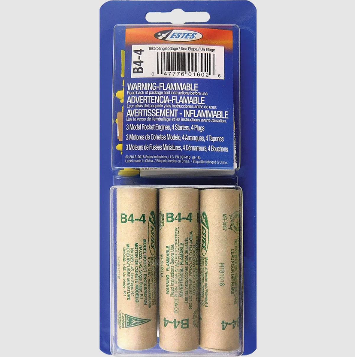 ESTES EST10019 B4-4 Model Rocket Engines (3pk)