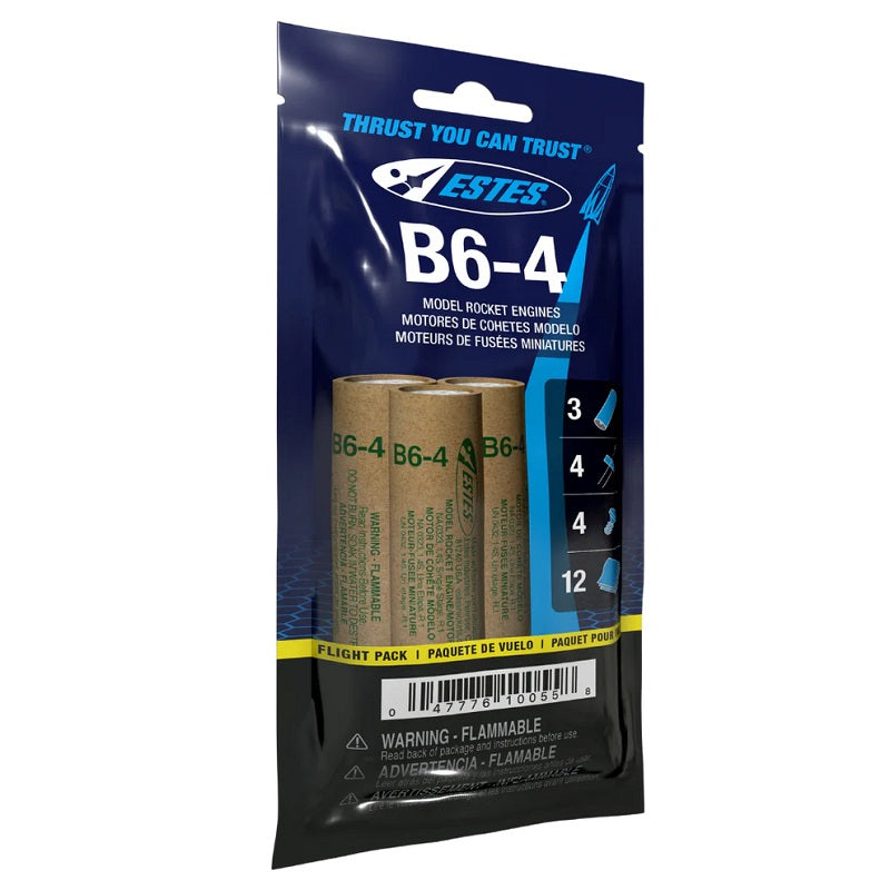 Estes Rockets EST10055 B6-4 Model Rocket Engine FP (Flight Pack)