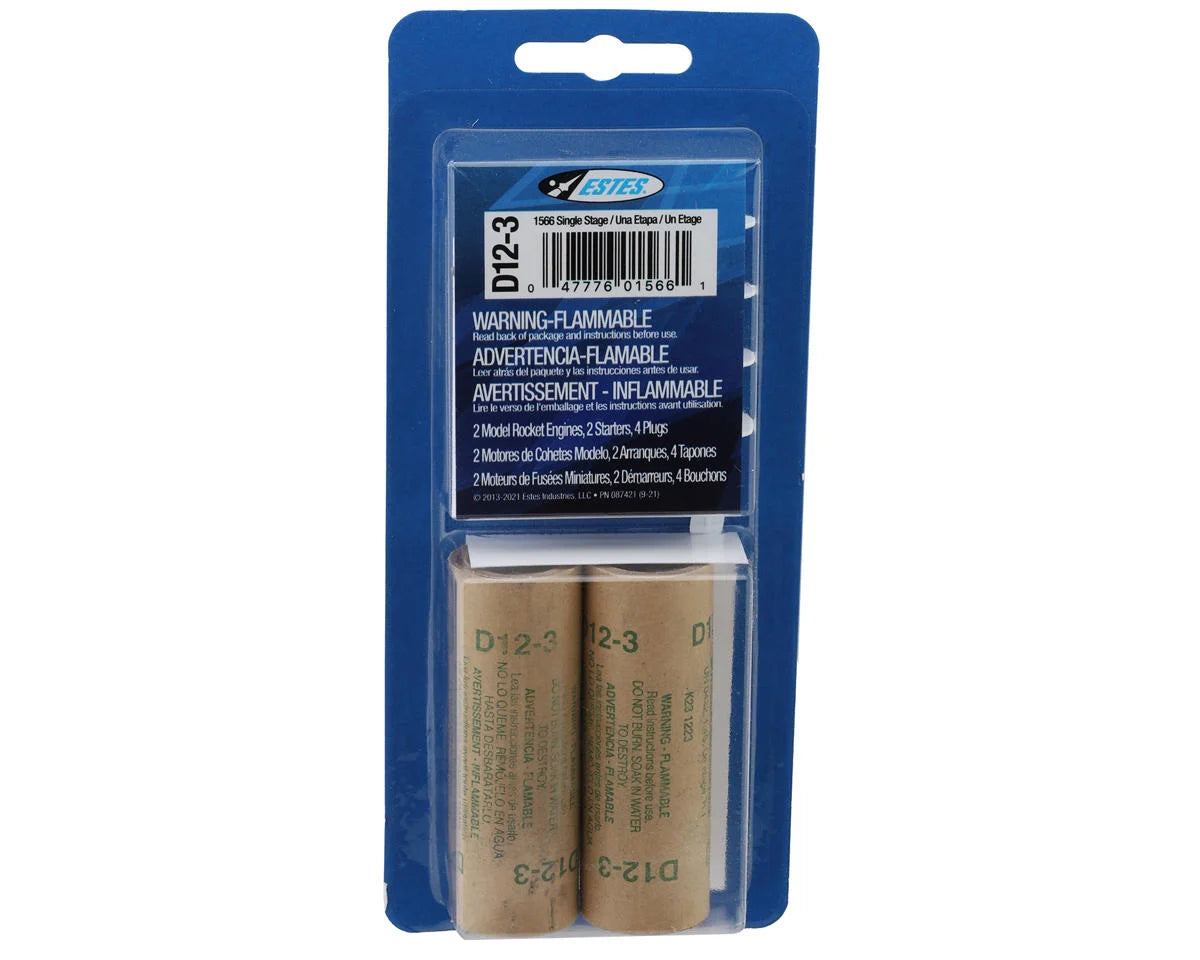Estes EST1566 D12-3 Standard Single Stage Engines (2)