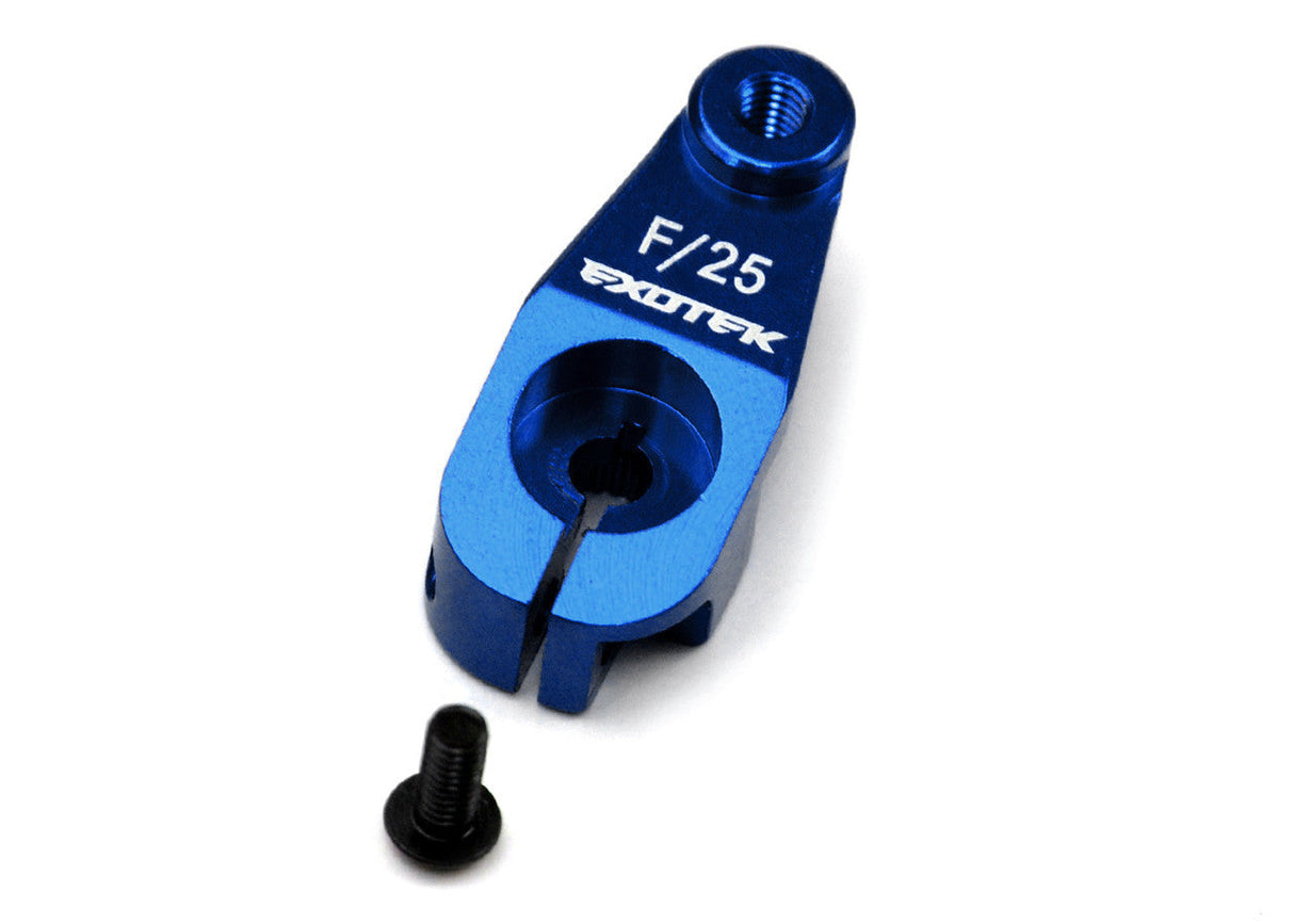 Exotek Associated Heavy Duty Servo Horn 7075 Blue Futaba/Savox/25 spline