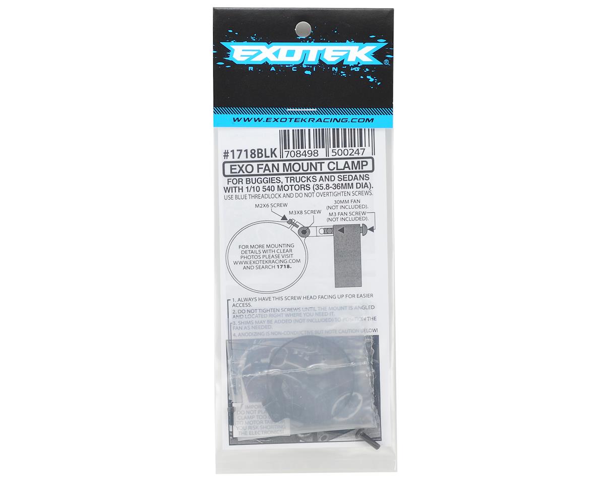 Exotek EXO1718BLK Angled Clamp On Fan Mount (Black) (540 Can)