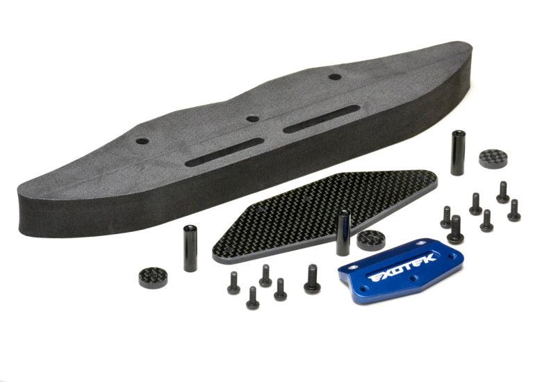 Exotek 1999 Traxxas SLASH 2WD DRAG BUMPER SET alloy cf and foam