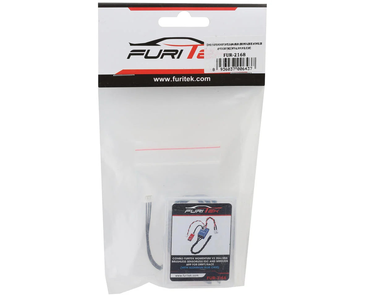FURITEK FUR-2168 Momentum V2 20A/40A Brusless Sensorless Ese And Bluetooth For DRIFT/RACE (With Aluminum Blue Case)