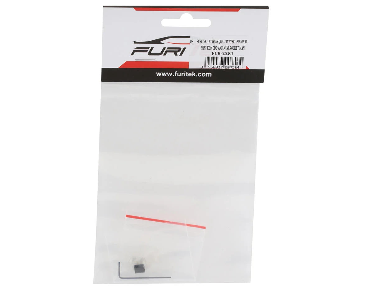 FURITEK FUR-2281 16T HIGH QUALITY STEEL PINION FOR MINI KOMODO AND MINI ROCKET MAN