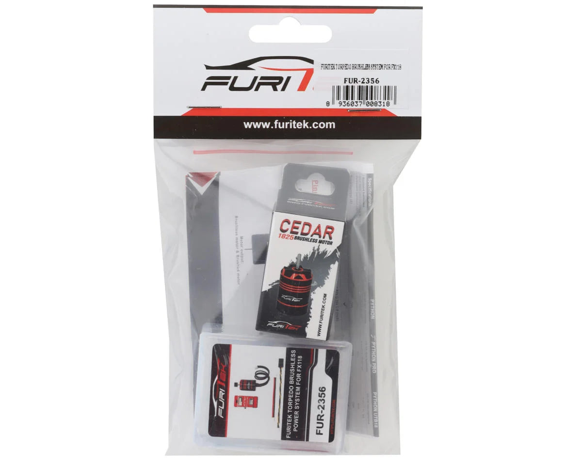 FURITEK 2356 FX118 Torpedo 118 Brushless Combo w/Python Pro 40A ESC & Cedar 3456kV Motor