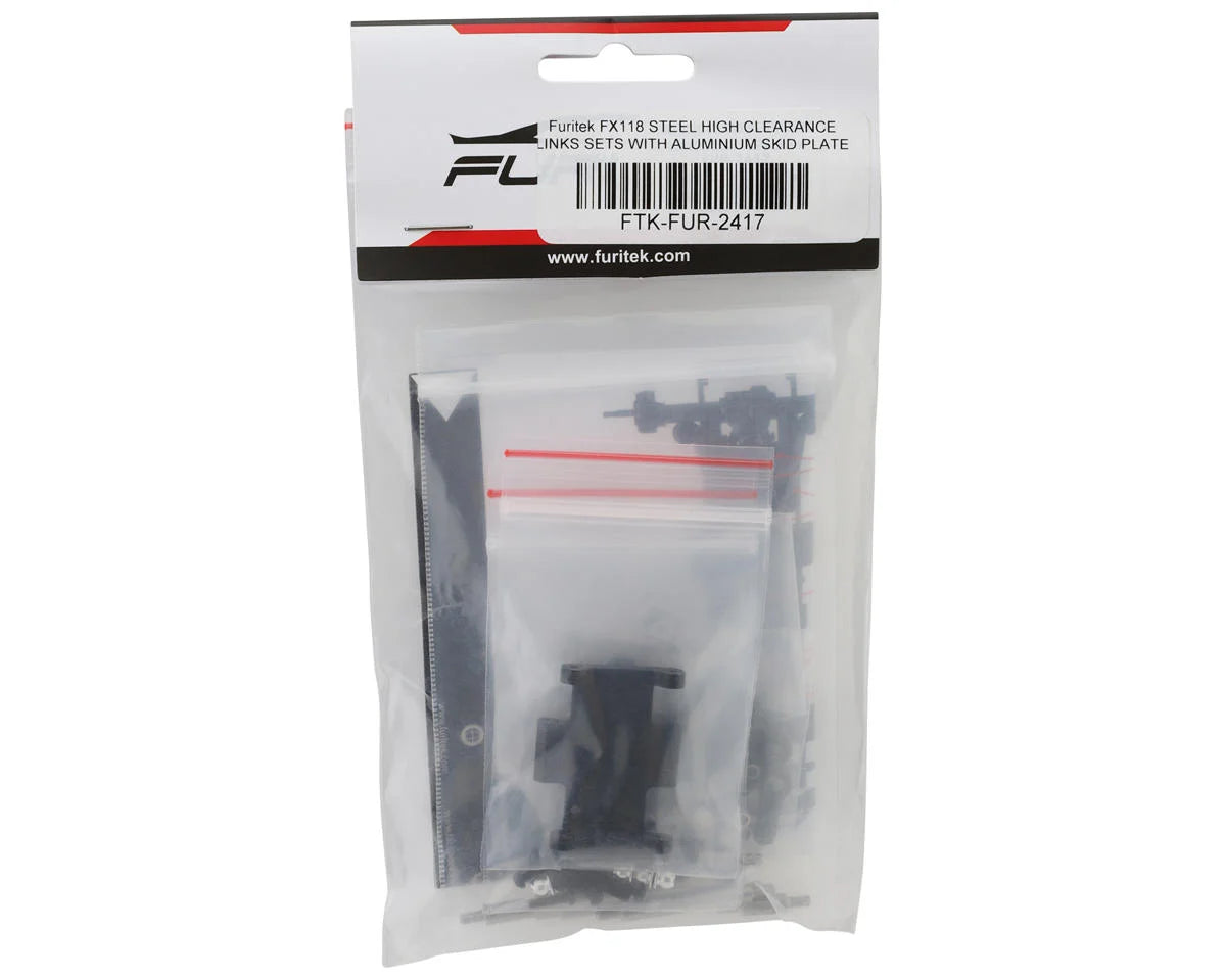 FURITEK FUR-2417 STEEL HIGH CLEARANCE LINKS SETS WITH ALUMINIUM SKID PLATE FOR FURITEK FX118