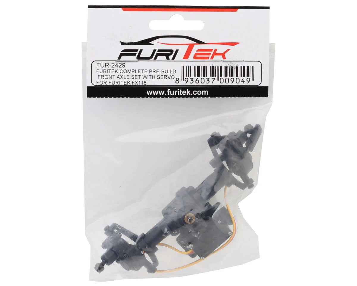 FURITEK FUR-2429 COMPLETE PRE-BUILD FRONT AXLE SET WITH SERVO FOR FURITEK FX118