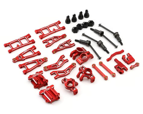 Furitek FUR-2598 AluminaSpeed Ultimate Upgrade Aluminium Combo in RED color for 1/18 Arrma Mojave GROM