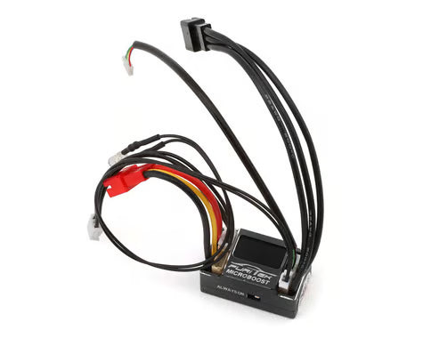 FURITEK FUR-2602 MICROBOOST 2S LIPO 25A/50A BRUSHLESS SENSORED/SENSORLESS ESC FOR 1/24 1/28 DRIFT/RACE w/LCD Display - Black