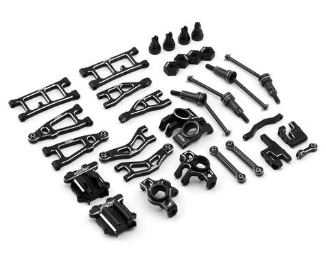 Furitek FUR-2612 AluminaSpeed Ultimate Upgrade Aluminium Combo in BLACK color for 1/18 Arrma Mojave GROM
