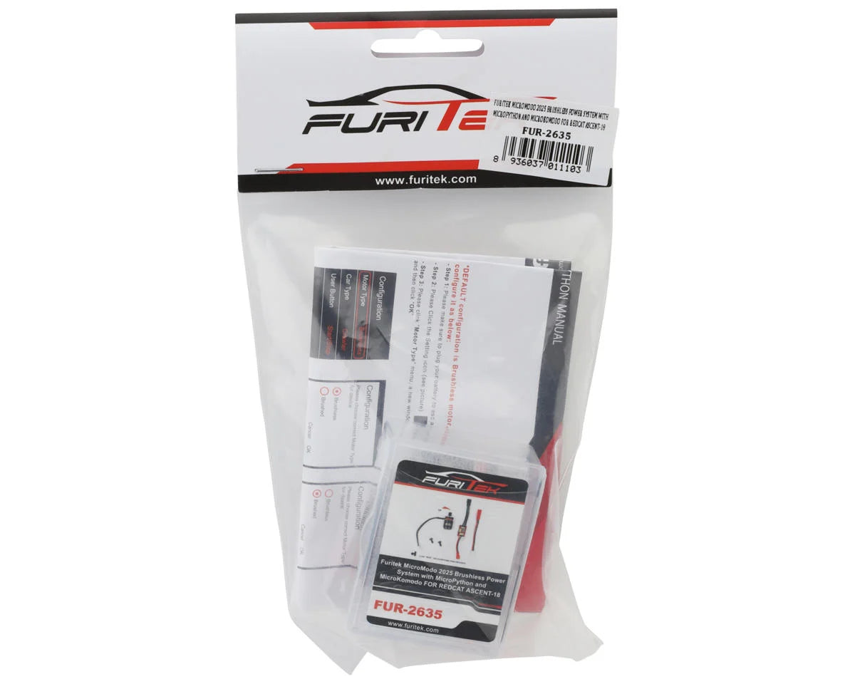 Furitek FUR-2635 MicroModo 2025 Brushless Power System with MicroPython and MicroKomodo FOR REDCAT ASCENT-18