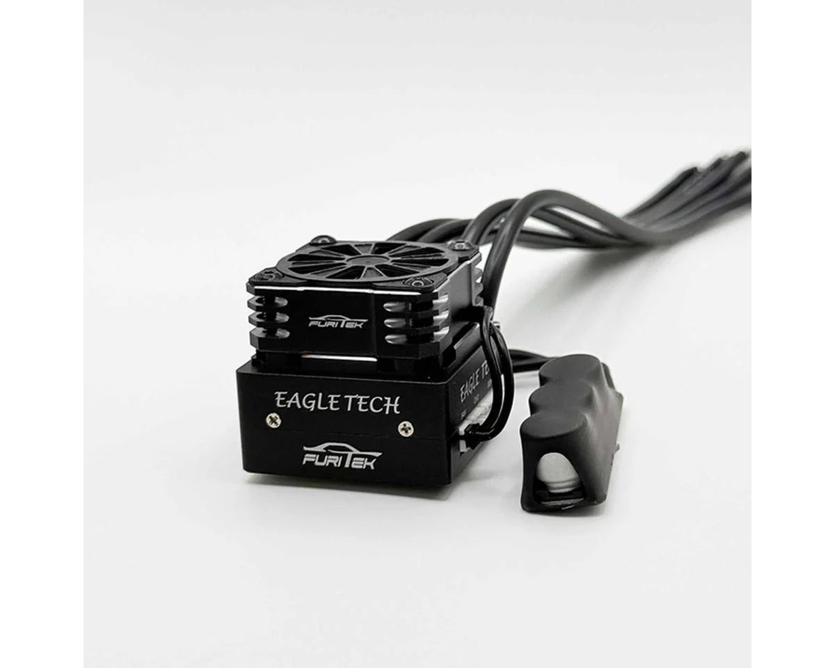 Furitek FUR-2670 EagleTech 160A 1/10 Sensored Brushless ESC w/ Fan – For Drift & Racing – Black Edition