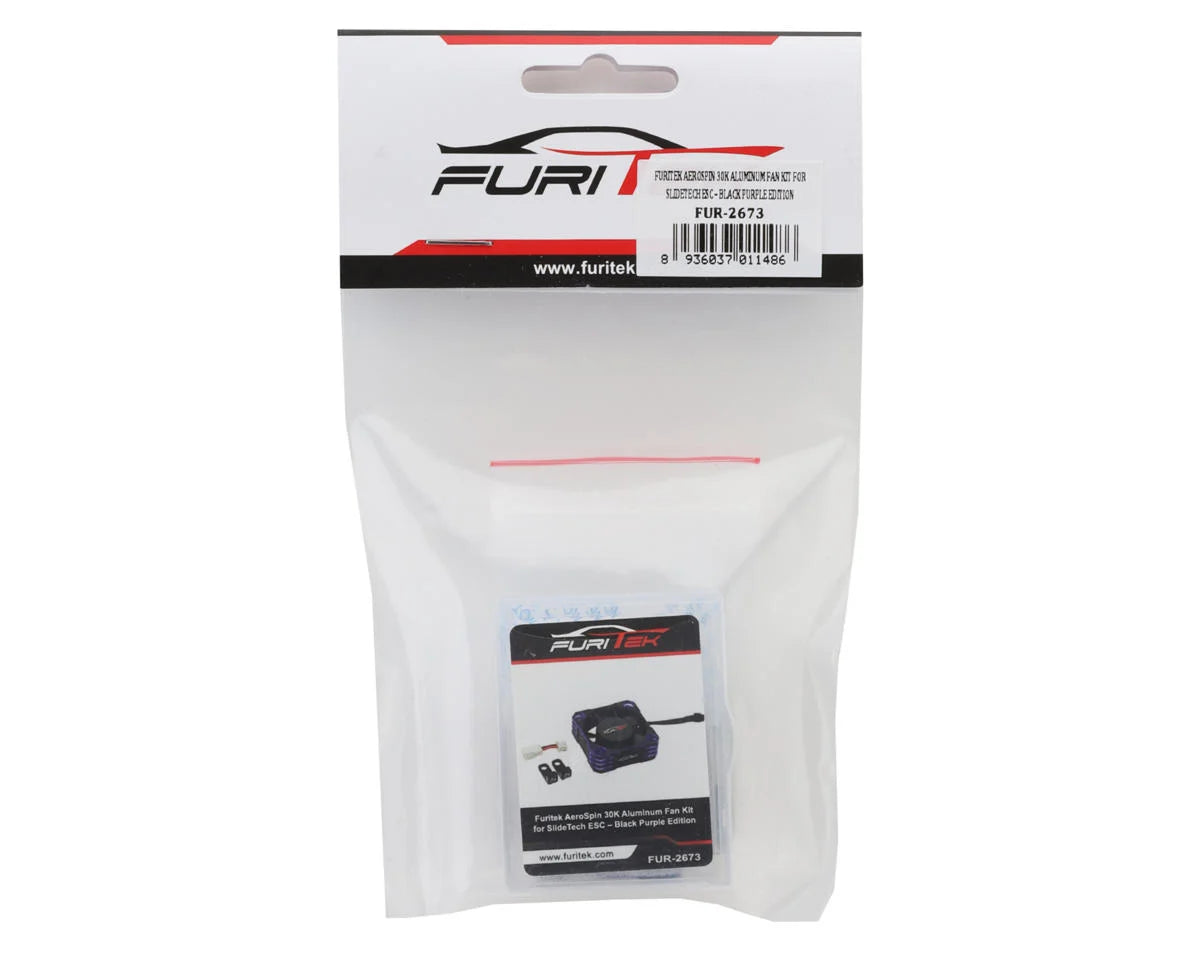 Furitek FUR-2673 AeroSpin 30K Aluminum Fan Kit for SlideTech ESC – Black Purple Edition