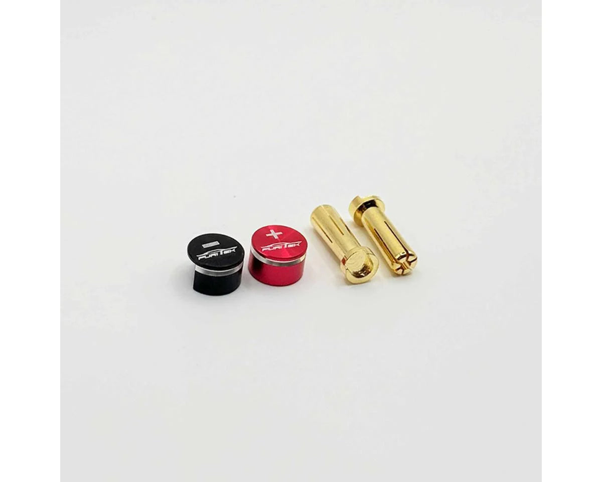 Furitek FUR-2679 LowPro Bullet Plug Grips w/5mm Bullets (Black/Red)