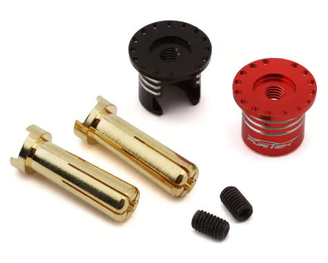 Furitek FUR-2682 Heatsink Bullet Plug Grips w/5mm Bullets (Black/Red)