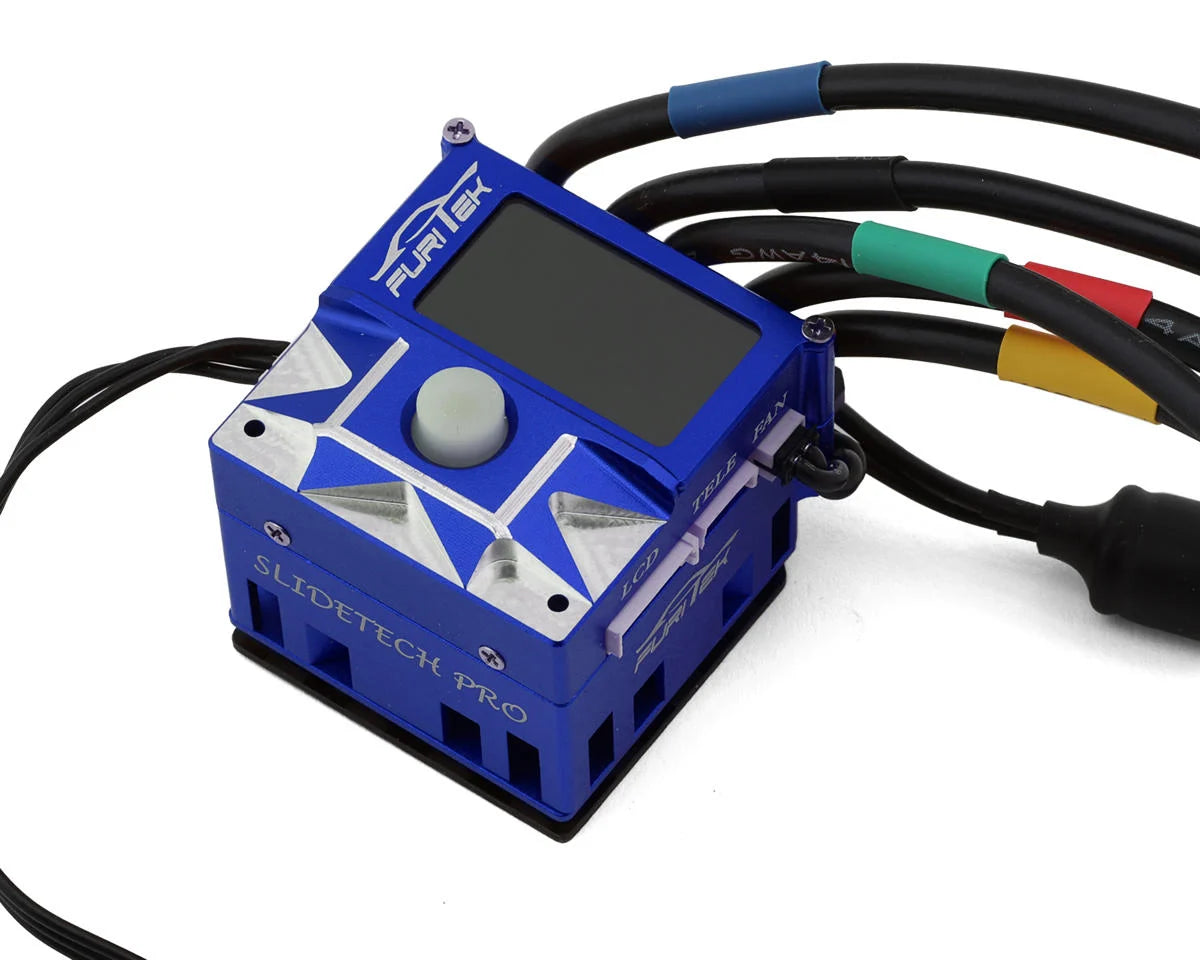 Furitek FUR-2703 SlideTech PRO 1/10 Sensored ESC w/ OLED & Internal Fan – Drift & Stock Racing – Blue Edition