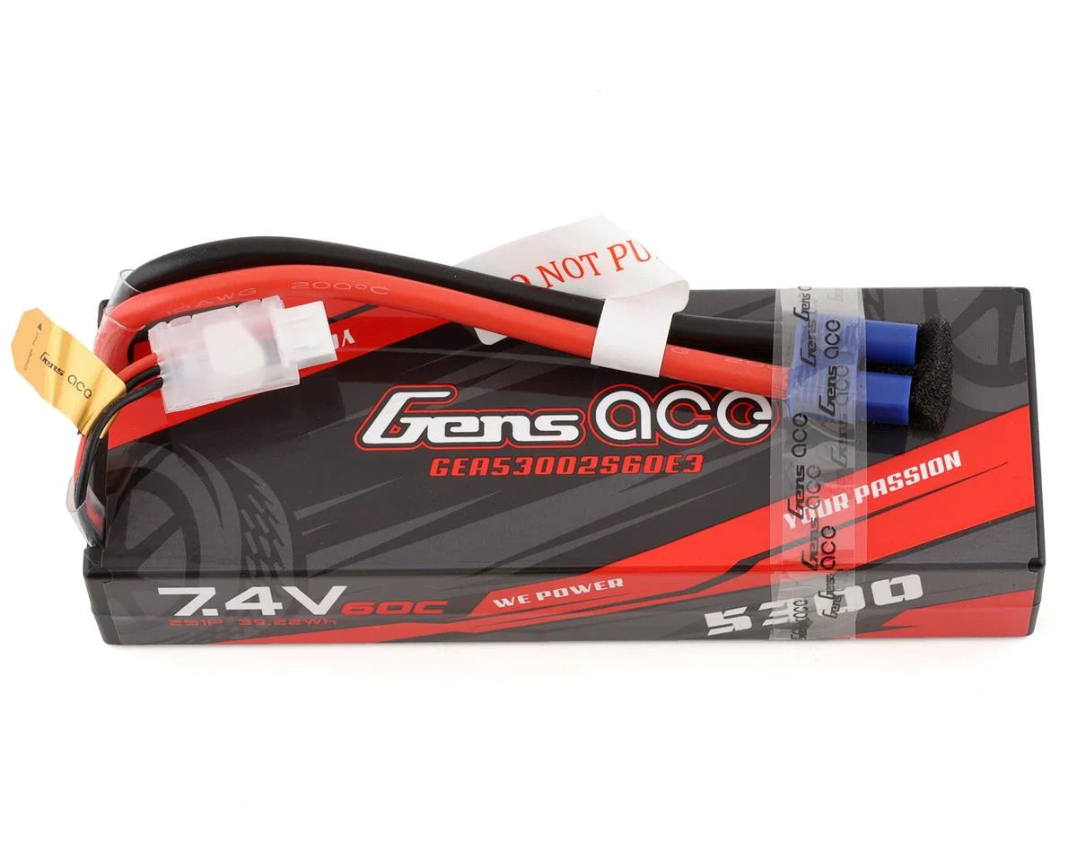 Gens Ace GEA53002S60E3 2S LiPo Battery 60C (7.4V/5300mAh) w/EC3 Connector