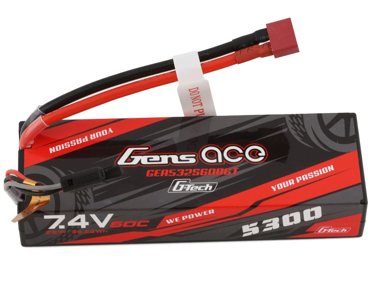 Gens Ace GEA532S60DGT 2S G-Tech Smart LiPo Battery 60C (7.4V/5300mAh) w/T-Style Connector