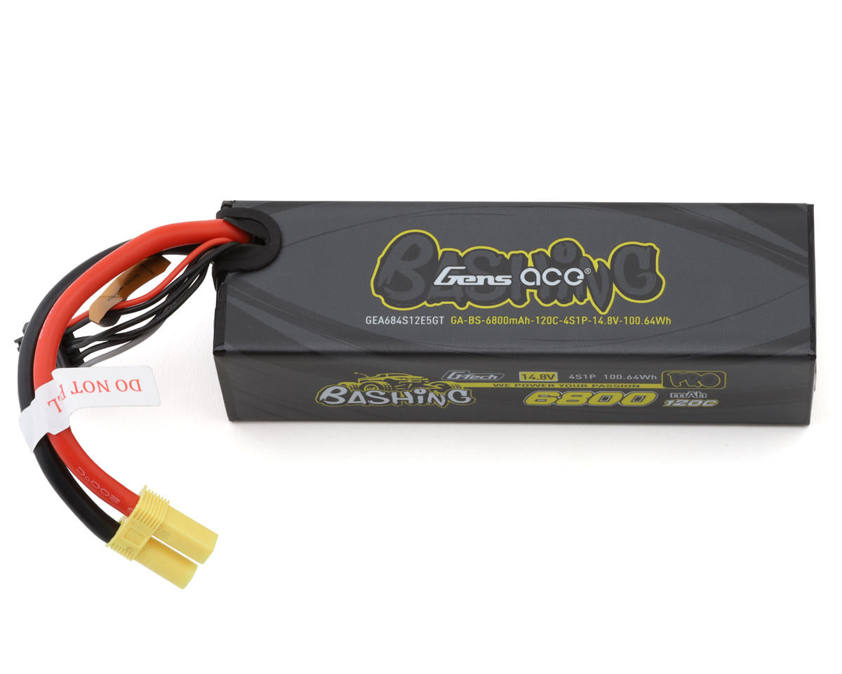 Gens Ace G-Tech 4S Bashing Series Batería LiPo rígida 120C (14,8 V/6800 mAh) con conector EC5