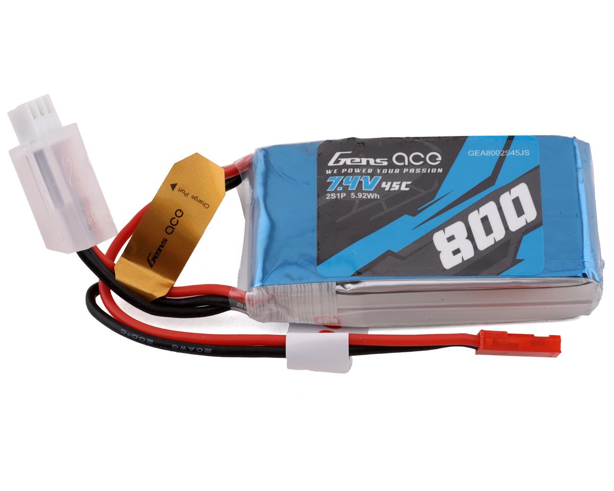 Gens Ace GEA8002S45JS Batería LiPo 2s 45C (7.4V/800mAh) con conector JST