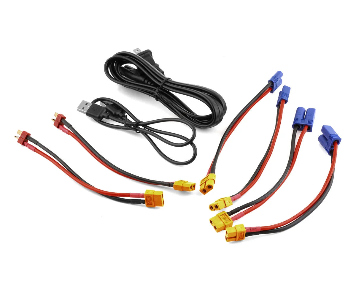 Gens Ace GEAD300533S60GT G-Tech Smart 3S Bundle w/Two 3S 60C EC5 LiPo Batteries (5300mAh) & IMars D300 Charger