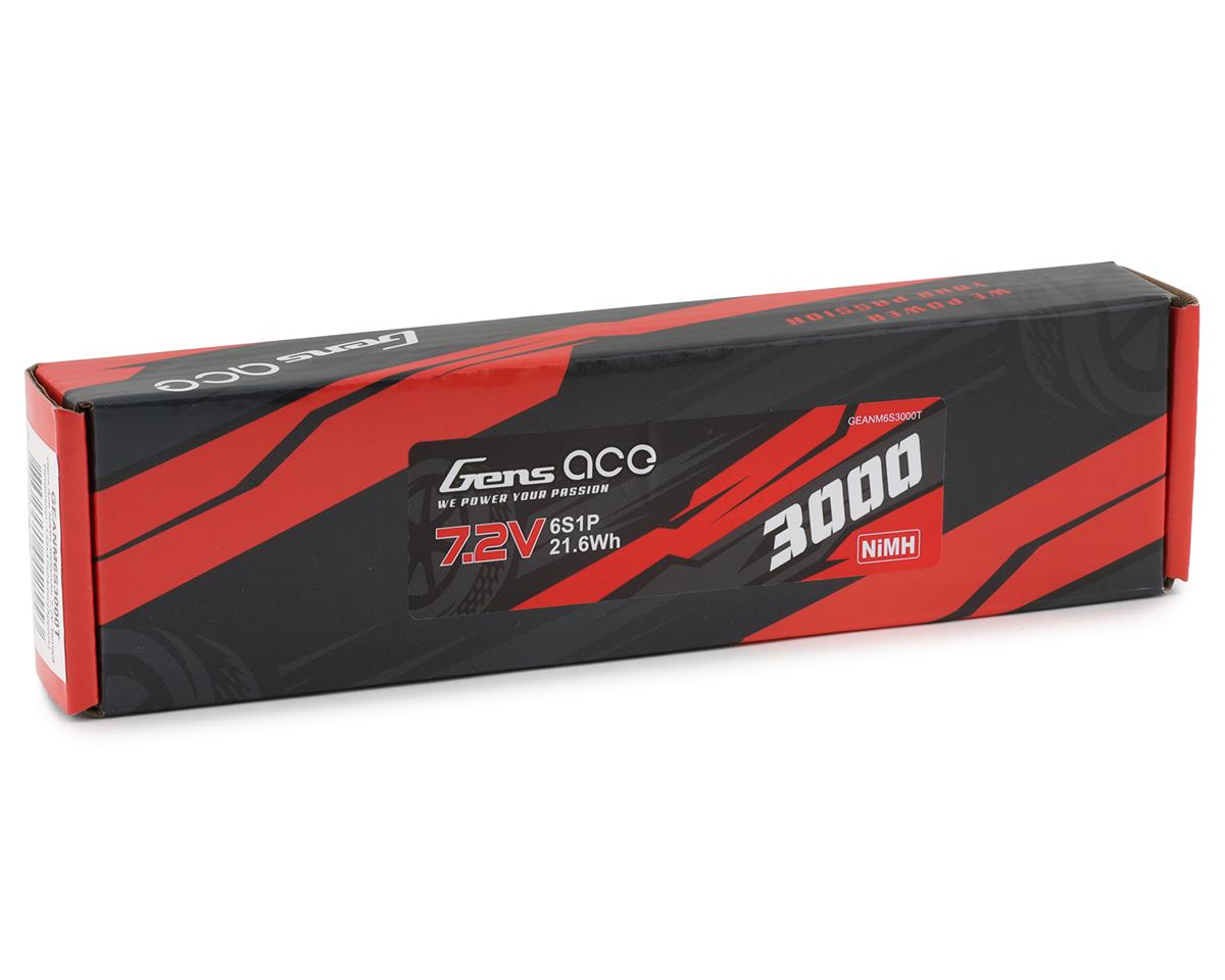 Gens Ace GEANM6S3000T Batería NiMh de 6 celdas de 7,2 V con conector Tamiya (3000 mAh)