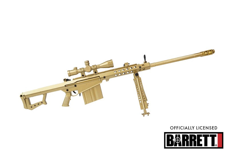 GoatGuns 1/3 Scale Die Cast Barrett .50Cal Sniper Rifle Model, Gold 50-GOLD