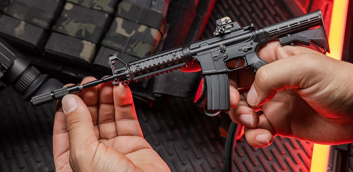 GoatGuns AR15 Model 1/3 Scale Die Cast AR15 Rifle, Black AR-BLACK