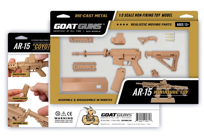 GoatGuns 1/3 Scale Die Cast AR15 Model, Coyote AR-COYOTE