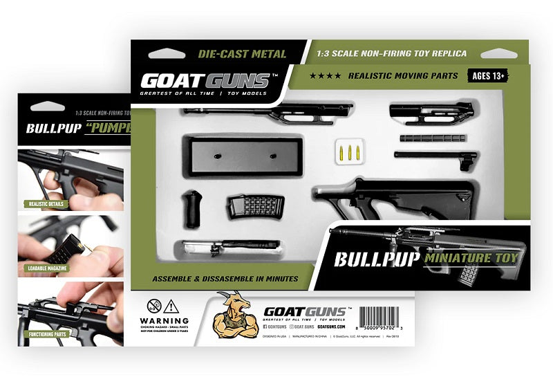 GoatGuns 1/3 Scale Die Cast Bullpup Model AR, Black BP-BLACK