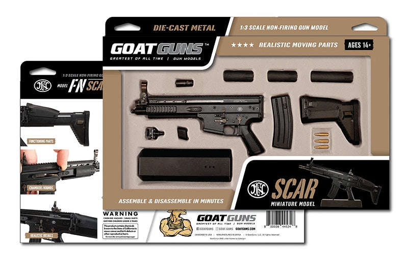 GoatGuns 1/3 Scale Die Cast FN Scar AR Model Gun Black SCAR-BLACK