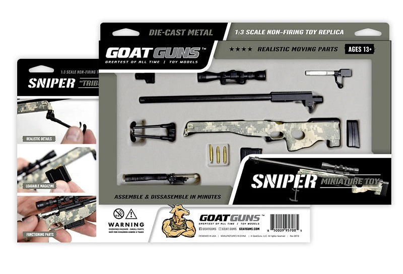 GoatGuns 1/4 Scale Die Cast Sniper Rifle Model Camo SR-CAMO